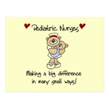 Bear Pediatric Nurses T-shirts and Gifts Post Cards