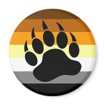 Bear Pride Paw Fridge Magnet