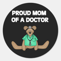 Bear Proud Mom of Doctor Sticker