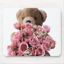 bear roses mousepad