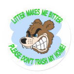 bear round sticker