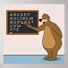 Bear Teacher Alphabet Poster