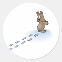 Bear Tracks Stickers