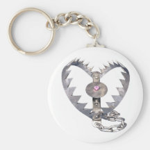 Bear Trap Heart Key Chain