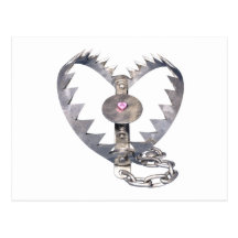 Bear Trap Heart Post Card