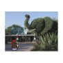 'Bear Visits Family' CA Postcard
