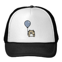 Bear With Blue Balloon Mesh Hats