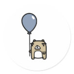 Bear With Blue Balloon Stickers
