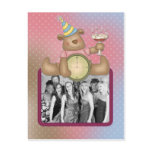 Bear with Clock - Happy New Year Template Postcards
