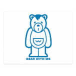 Bear with Me (Blue) Postcard