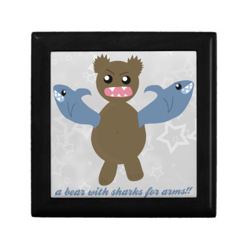 Bear With Sharks For Arms Jewelry Box