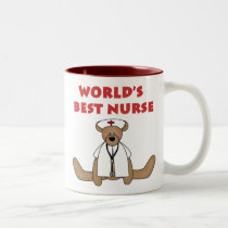 Bear World's Best Nurse T-shirts and Gifts mugs