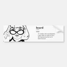 BEARD BUMPER STICKER