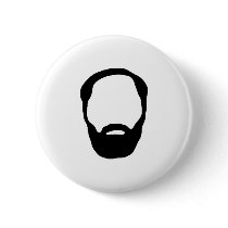 beard pinback button