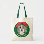 Bearded Collie Christmas Tote Bag