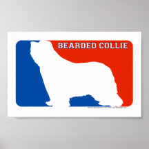 Bearded Collie Major League Dog Print