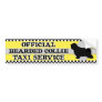 Bearded Collie Taxi Service Bumper Sticker