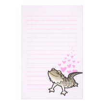 Bearded Dragon / Rankin Dragon Love Stationery Paper
