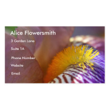 Bearded Iris Business Card