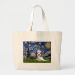 Beardie 2 - Starry Night Canvas Bags