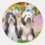 Beardie Pair 2 - Garden Sticker