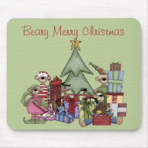 Bear's Family Holiday Mousepad