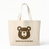 bears godless killing machines humour funny tshirt canvas bag