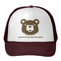 bears godless killing machines humour funny tshirt trucker hat