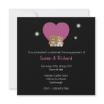 Bears in Love Heart Engagement Invitation