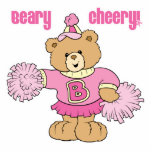 Beary Cheery Cheerleading Bear Photo Cut Out