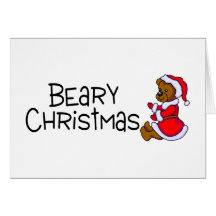 Beary Christmas (Teddy Bear) Greeting Card