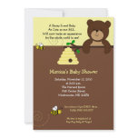 Beary Sweet Bear & Bee Baby Shower Invitation