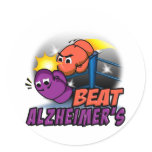 Beat Alzheimer's Round Stickers
