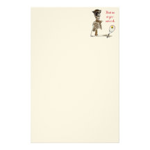 Beat Me Tennis Pirate Customized Stationery