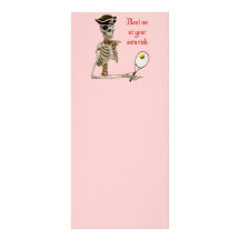 Beat Me Tennis Pirate Rack Card Template