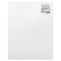 beat up in the alley bowling pins humour letterhead design