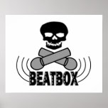 Beatbox Skull & Crossbone Mics Print