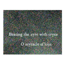 beating the air with cries o miracle of love postcard