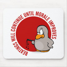 Beatings will continue until morale improves mouse pads