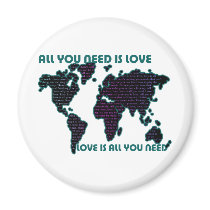 Beatles World All You Need Is Love Fridge Magnet