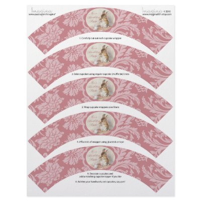 Beatrix Potter Bunny Birthday DIY Cupcake Wrappers by imagina