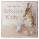 Beatrix Potter Rabbit Custom Art Tile or Trivet