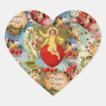 Beau collage vintage d'ange d'amour de Valentine Autocollant