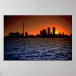 Beau coucher du soleil : Horizon de Toronto au cou Posters