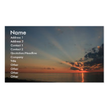 Beau coucher du soleil modèles de cartes de visite