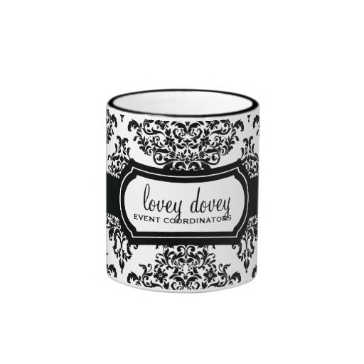 Beau Dovey blanc de noir de damassé de 311 Tasses