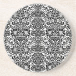 Beau Fleur de Lis - Black & White Coaster
