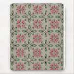 Beau Flowers - Pink Green Mousepad