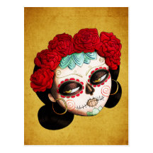 Beau Mexicain Catrina Cartes Postales
