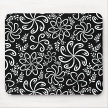 Beau mousepad noir et blanc tapis de souris